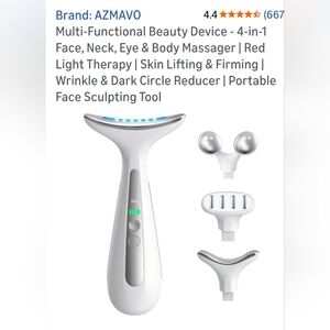 Multi Function Beauty Device 4 In 1 Face Neck Eye & Body Massager Red Light